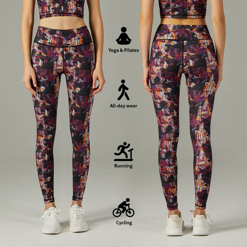 Yogawear Sportswear Printed High Waist Leggings Custom Logo