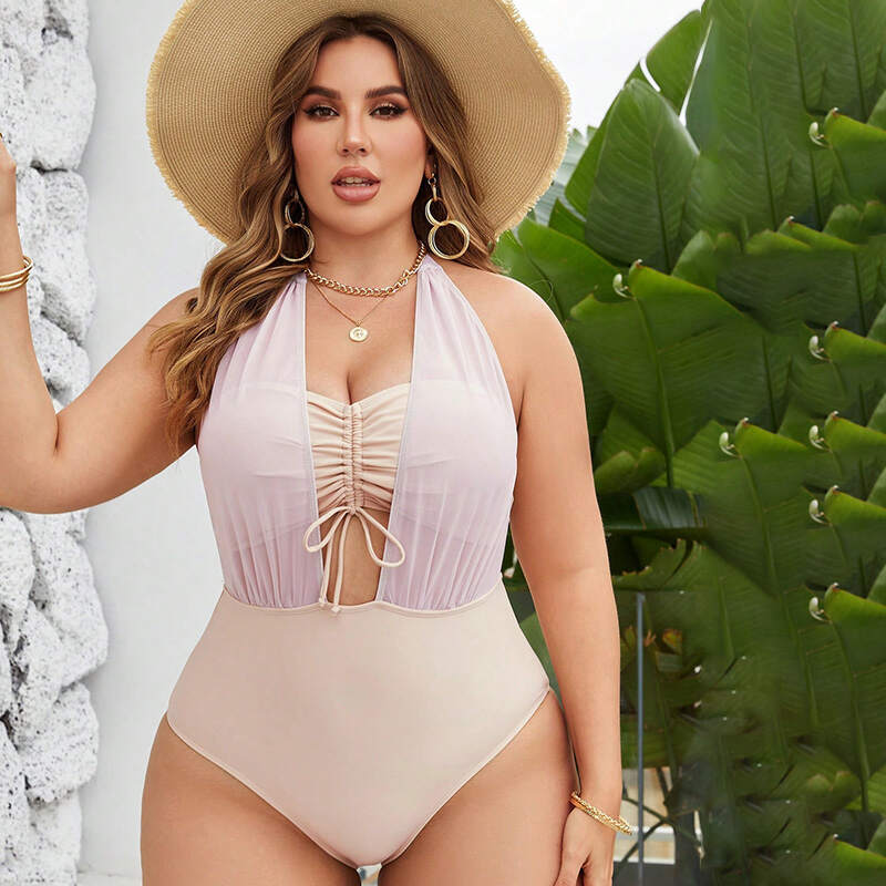 2025 Hot Selling Summer Plus Size Bikini For Fat Women Fashion Sexy One Piece Swimwear