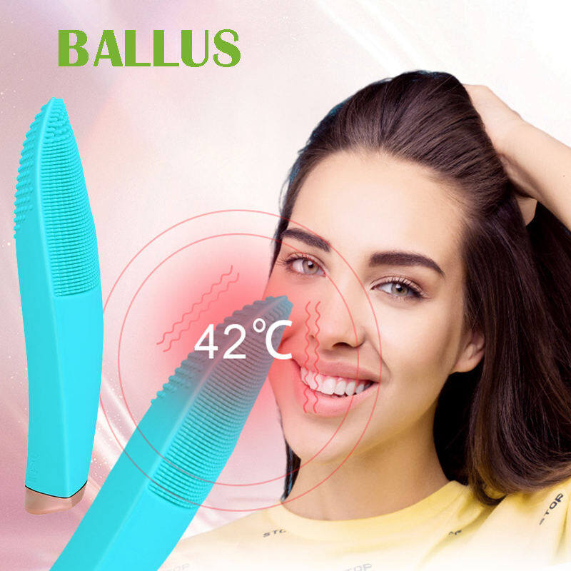 Silicone Face Exfoliator Brush Sonic Heated Facial Cleansing Brush Deep Cleansing Face Clean Brush With Massage