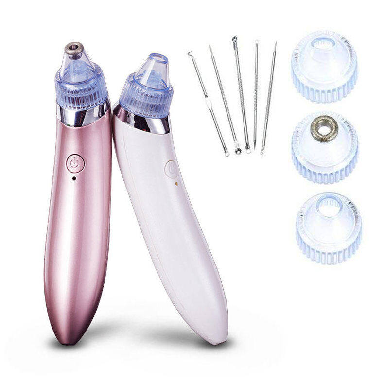 3 Suction Heads Rechargeable Facial Pore Deep Cleansing Tool Pimple Vacuum Blackhead Removal Machine