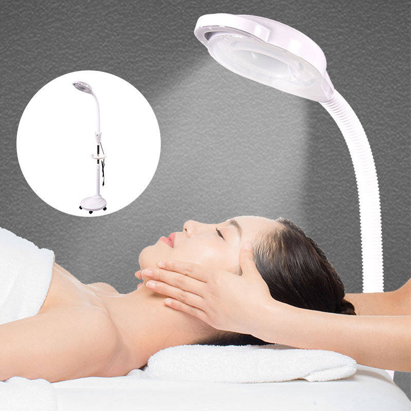 Beauty Salon LED Light Adjustable Shadowless Floor Lamp Magnifier Eyelash Tattoo Lamp