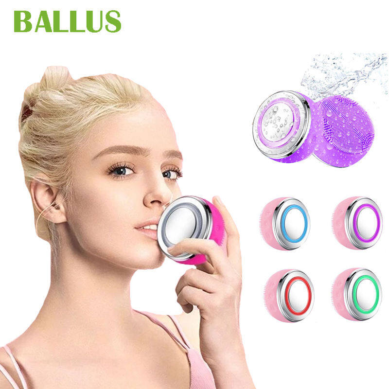 Mini Skin Care Device Electric Exfoliating Facial Massager Vibrating Silicone Facial Cleansing Brush