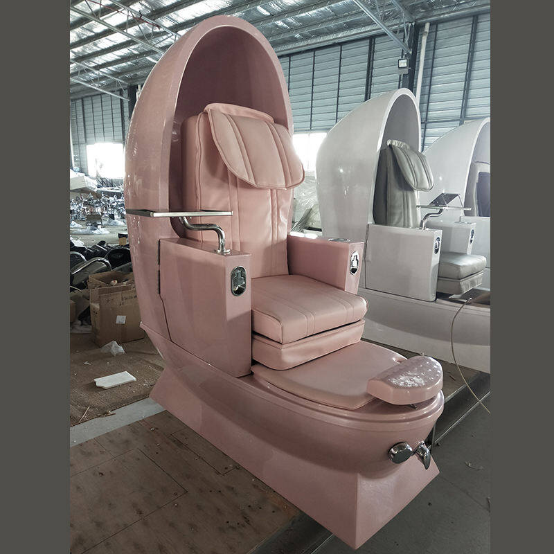 Nails Supplies Salon Throne Pedicure Chair Pink Egg Shaped Pedicure Sofa Chairs For Kids And Adult