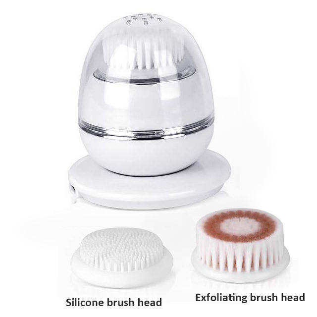 New Arrival 3 In 1 Ultrasonic Silicone Electric Facial Cleansing Brush Christmas Gift Waterproof Spin Cleanser Brush