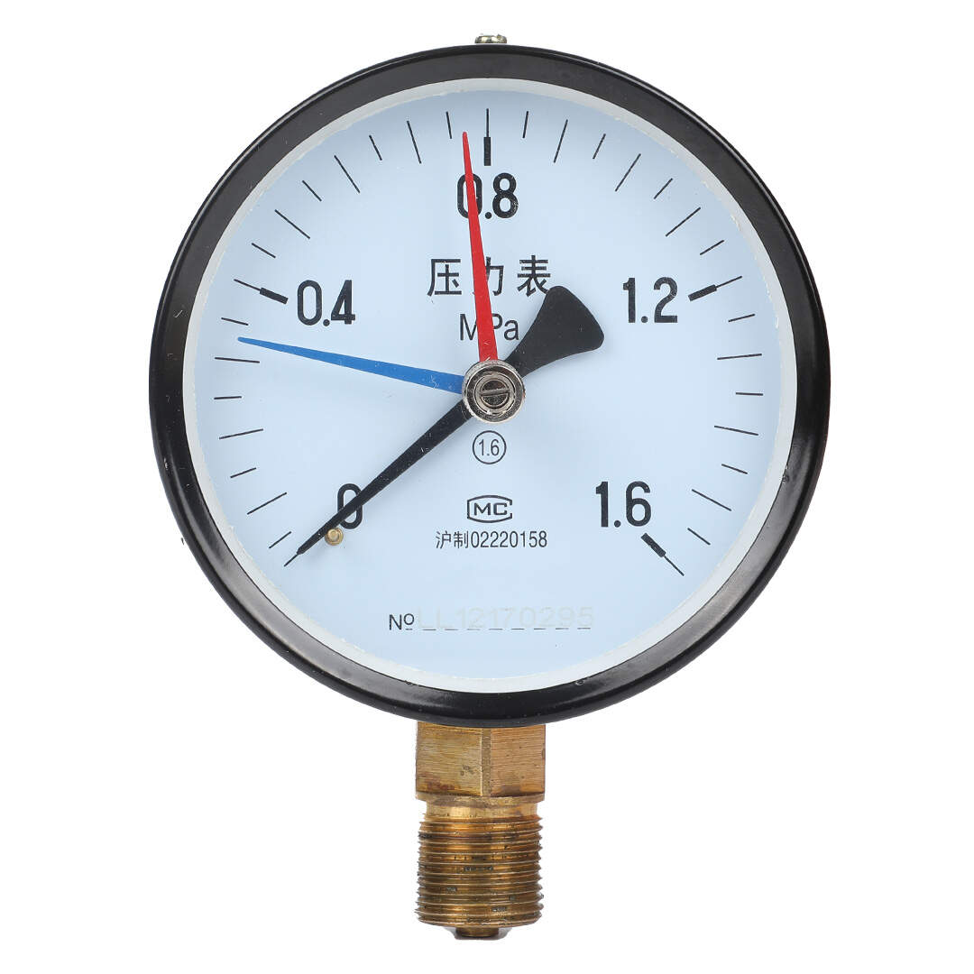 YJ100 Series Memory Pressure Gauge Three Needle