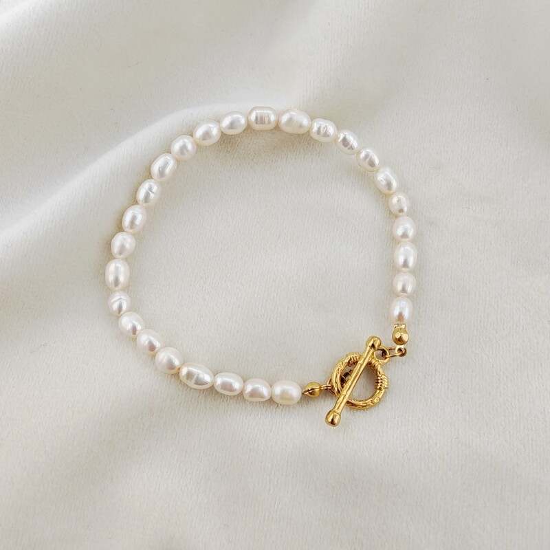 Cara Pearl Link Bracelet