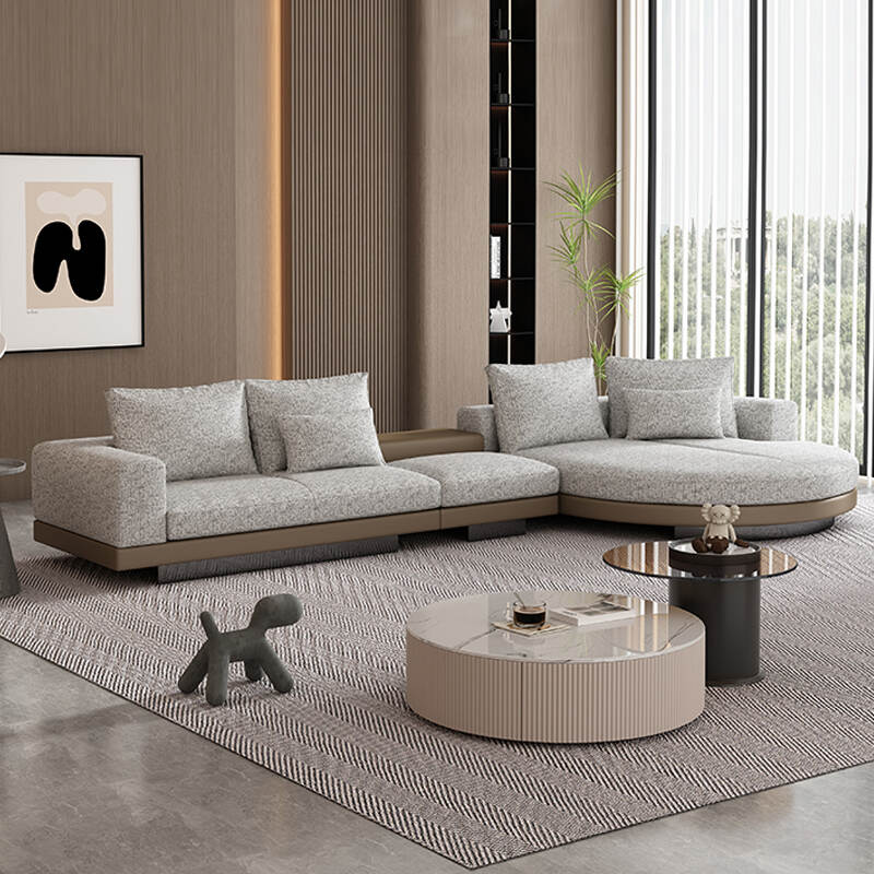 Hot selling Italian minimalist lounge apartment family sofa set
