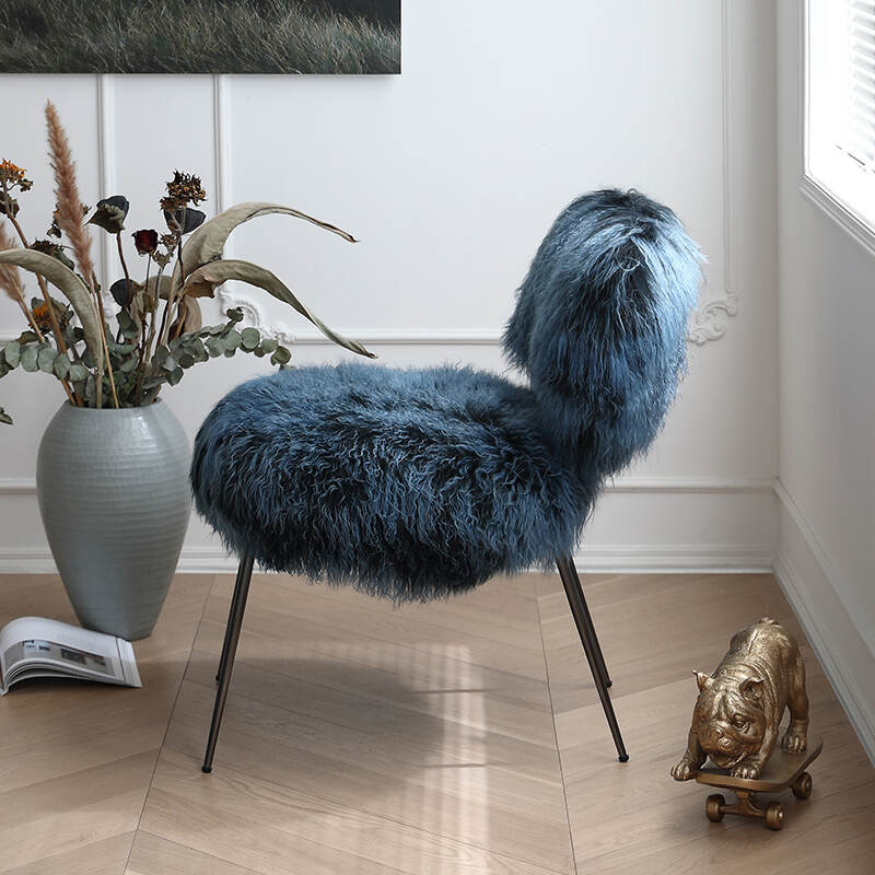 Modern Italy Design Living Room furniture stainless steel leg wool leirsure chair