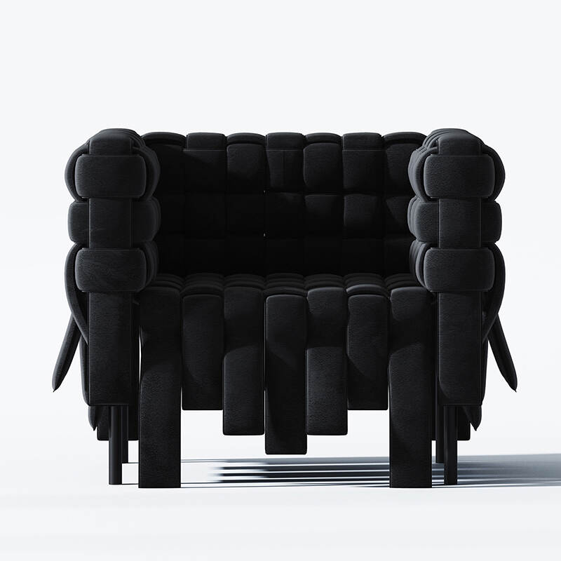 Modern simple special-shaped fabric woven single lounge chair designer villa furniture