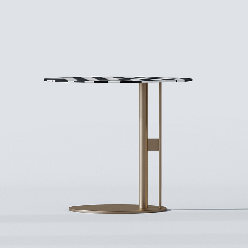 unique design bases golden round coffee table