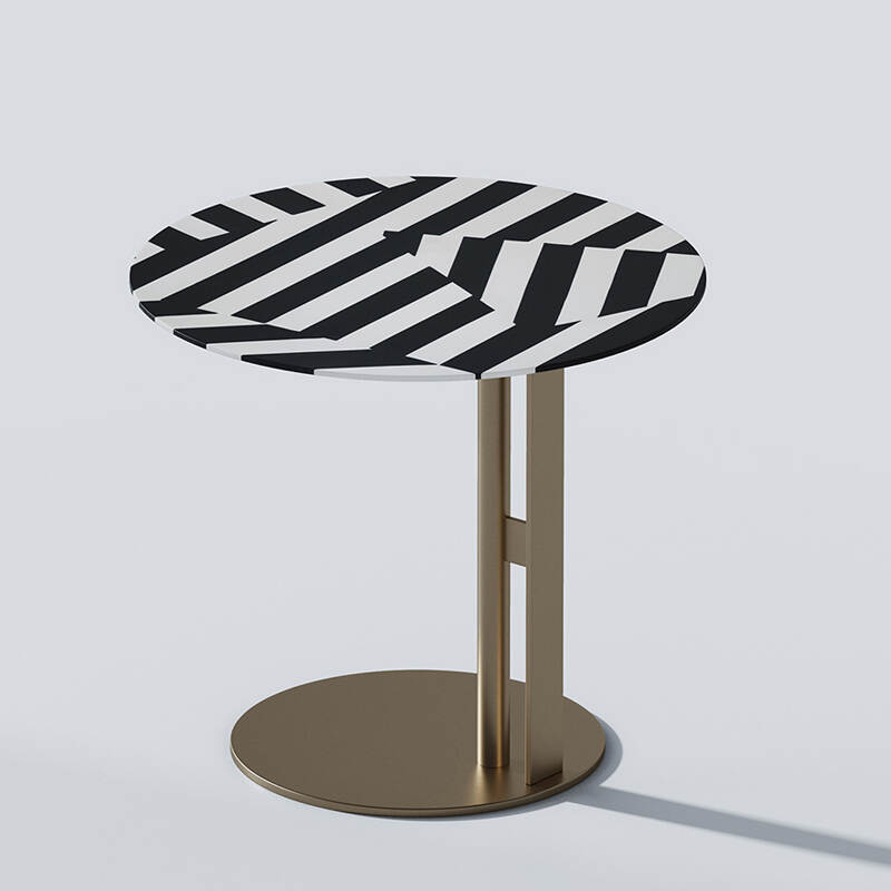 unique design bases golden round coffee table