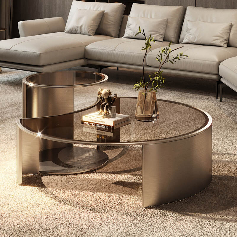 Indoor Luxurious End Desk Round Decorative Sofa Tables