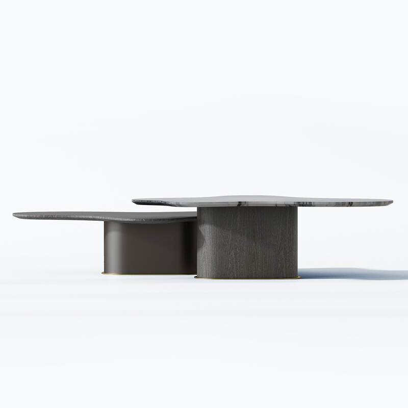 Exclusive Modern Living Room Furniture Set marble and wood Coffee Table