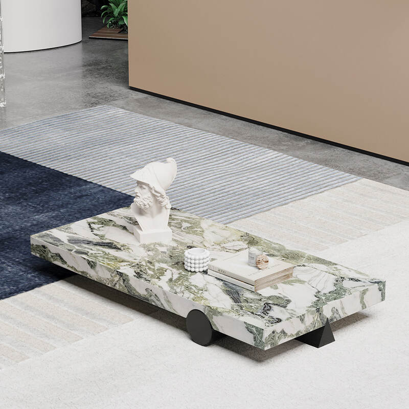italian design living room tea table base natural stone center coffee table