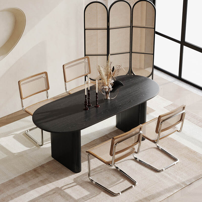 Minimalist Solid Ash Wood Dining Table For Restaurant