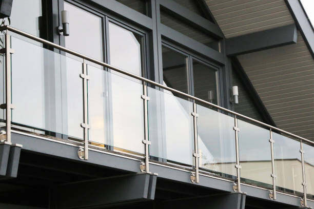 corrimão de vidro escada moderna