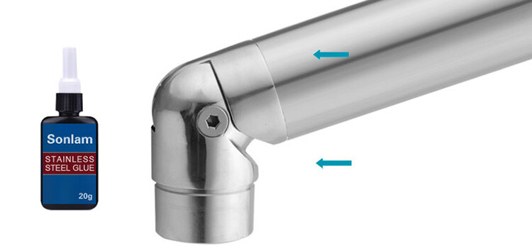 adjustable stainless steel 304 railing elbow handrail joint