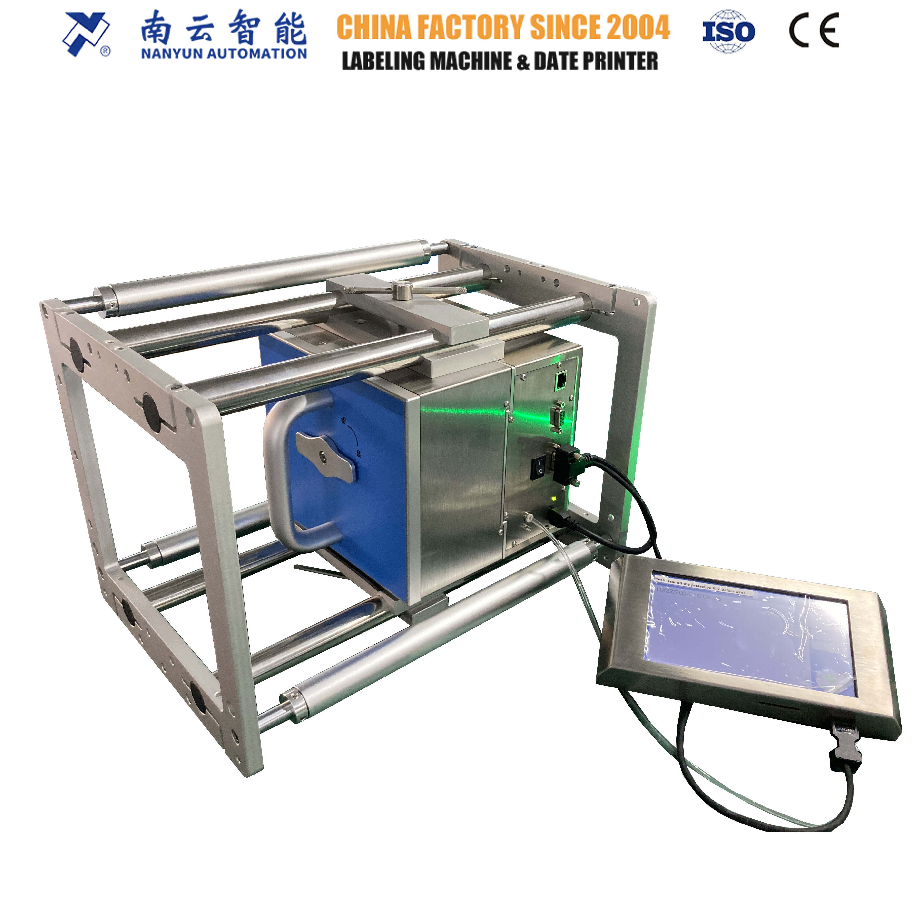 NanYun T50 300 Dpi Thermal Transfer Overprint Printer 24mm 34mm 53mm Print Head Tto Ribbon Coder Same Function As Savema Dikai