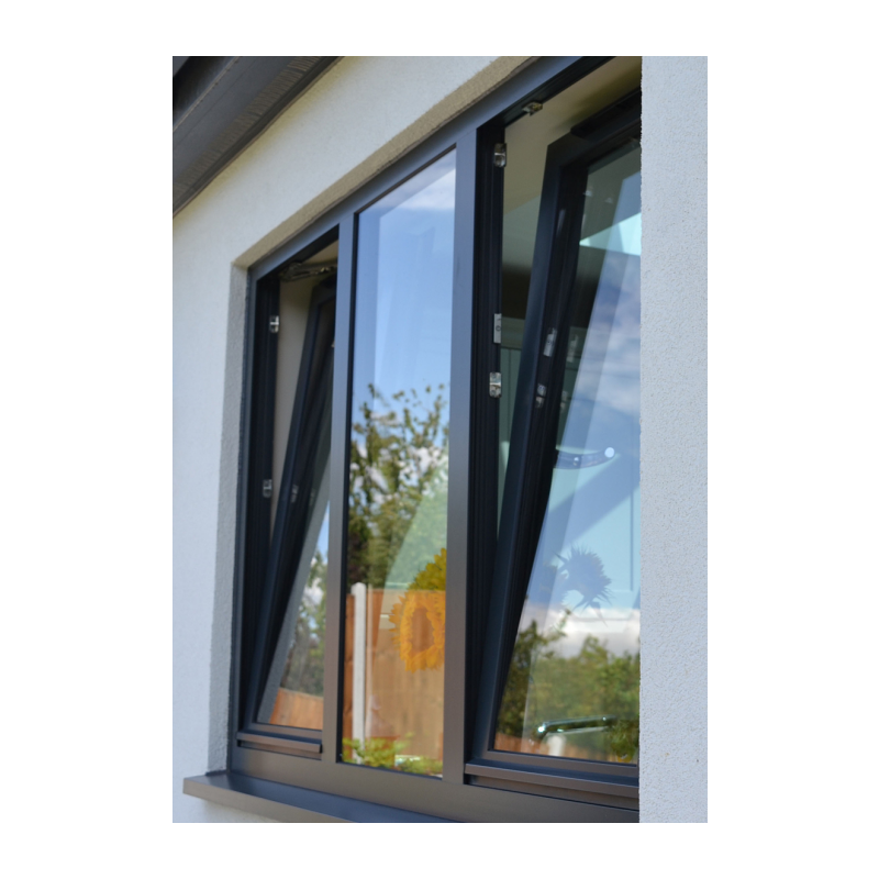 Aluminum Inward Opening Stylish Sealing Environmental Friendly Tilt And Turn Windows