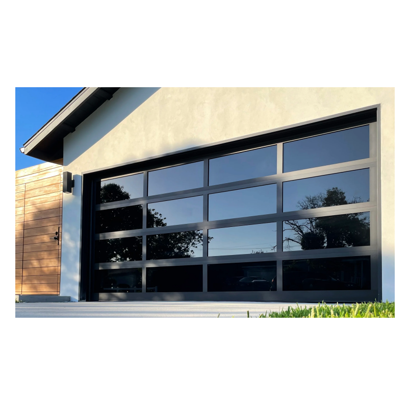 Electric Automatic Aluminum Glass Garage Door With Remote Control