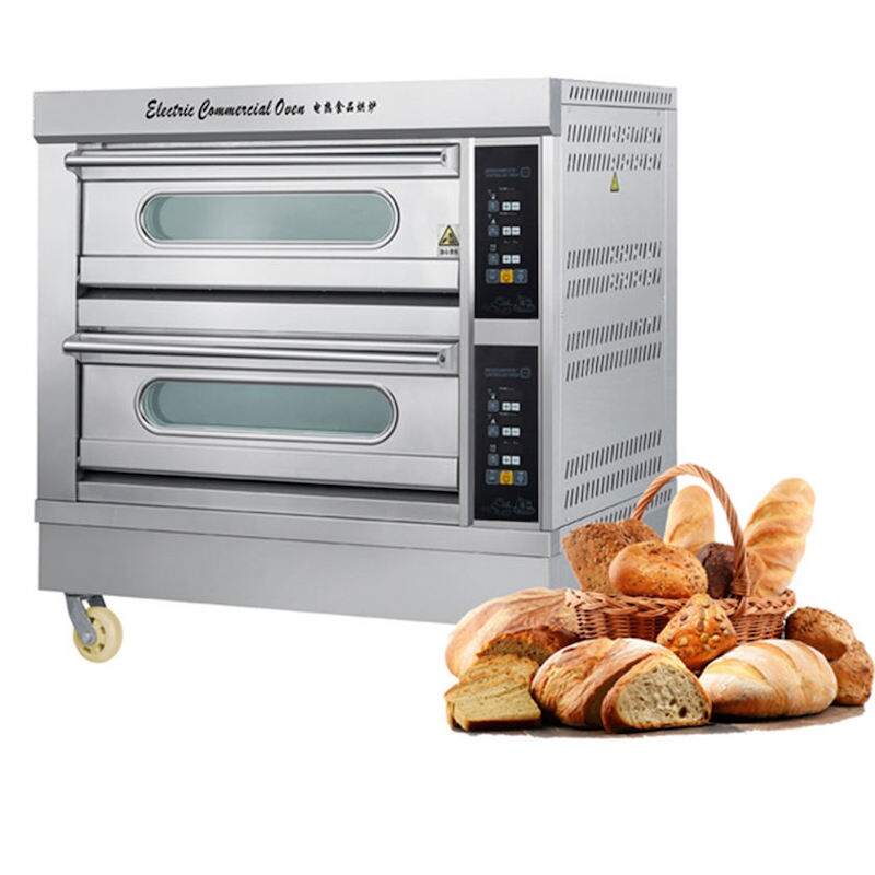 2 Decks Electric Food Baking Oven Automatic Bread Pizza Heat Oven Machine