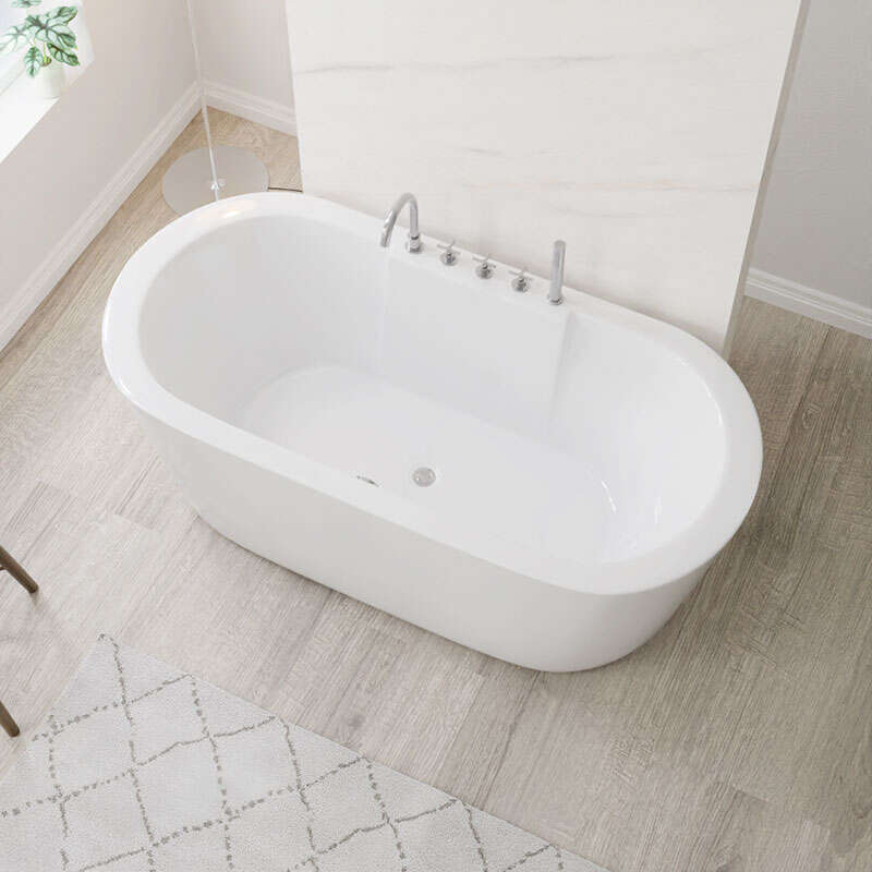 Acrylic freestanding Heat - retaining Fauceted Affordable bathtub Model