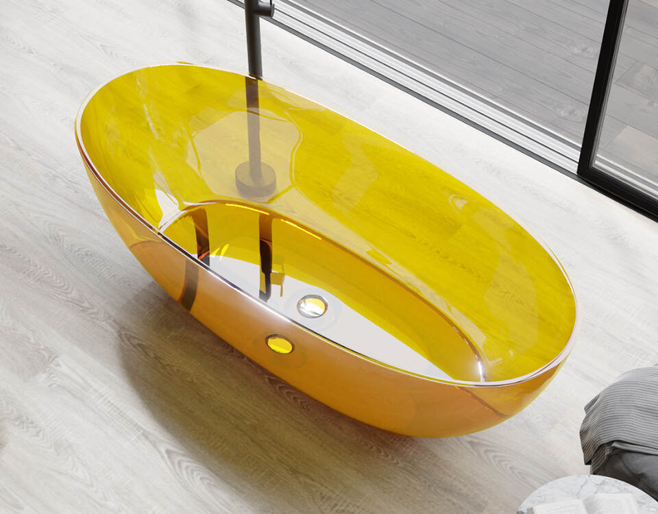 Acrylic Bathtub Artificial Stone Bathtub Transparent Bathtub Hot Tub Swim SPA
