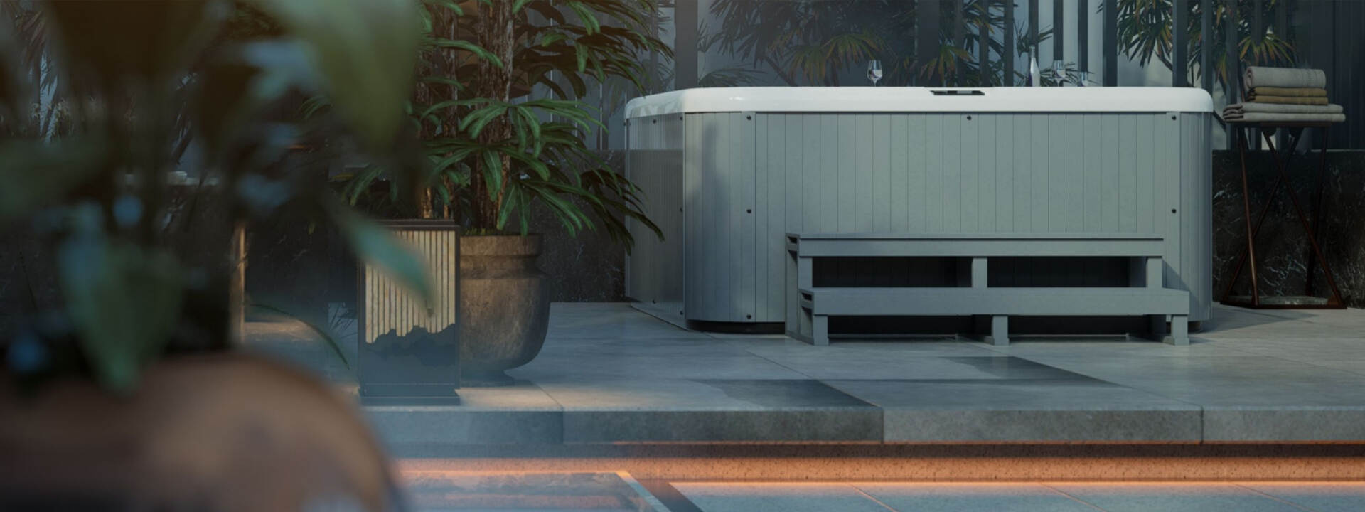Acrylic Bathtub Artificial Stone Bathtub Transparent Bathtub Hot Tub Swim SPA