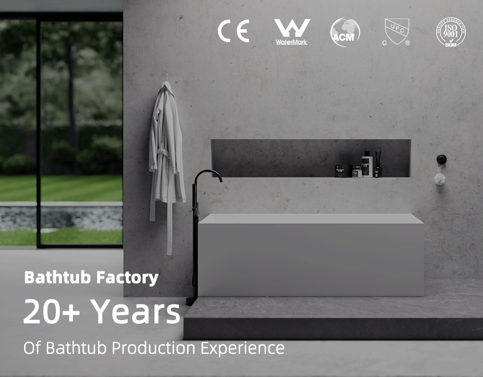 Acrylic Bathtub Artificial Stone Bathtub Transparent Bathtub Hot Tub Swim SPA
