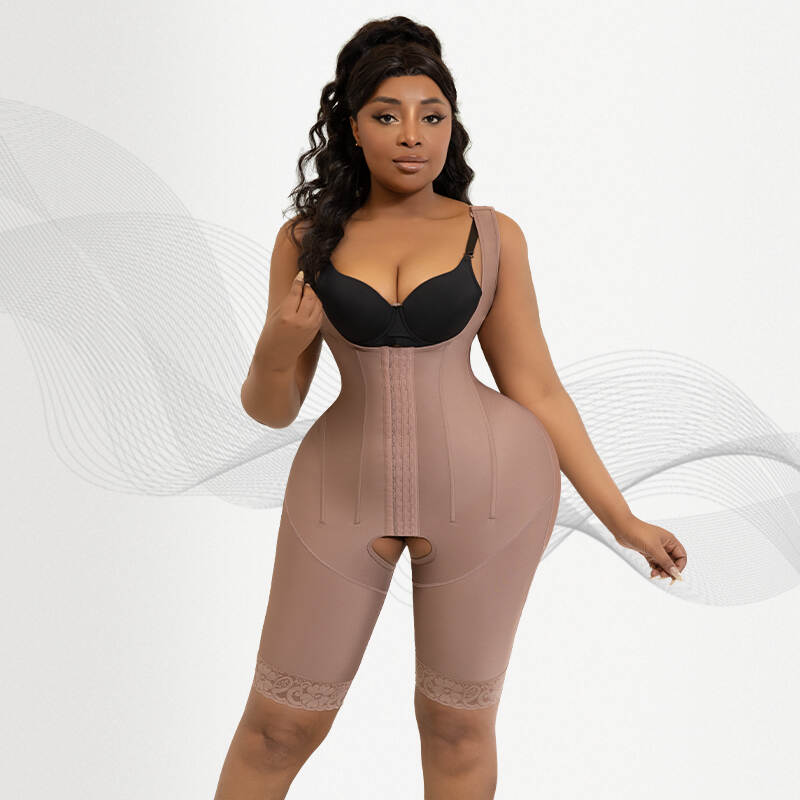 Post-Op Compression faja Shapewear Abdominal Control With Open Crotch