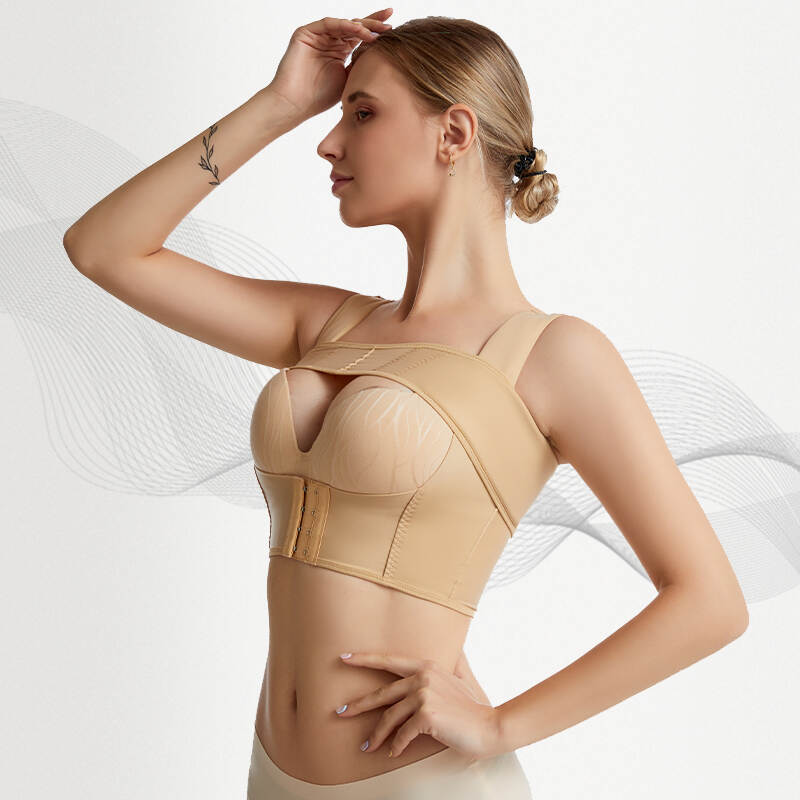 Post-Op Breast Augmentation Recovery Garment with Implant Stabilizer Band – Stage 1 & 2 Compression Bra Vest