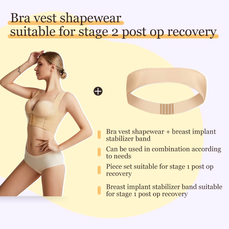 Stage 2 breast augmentation recovery bra;Post-mastectomy support bra vest;Customizable post-surgical bra