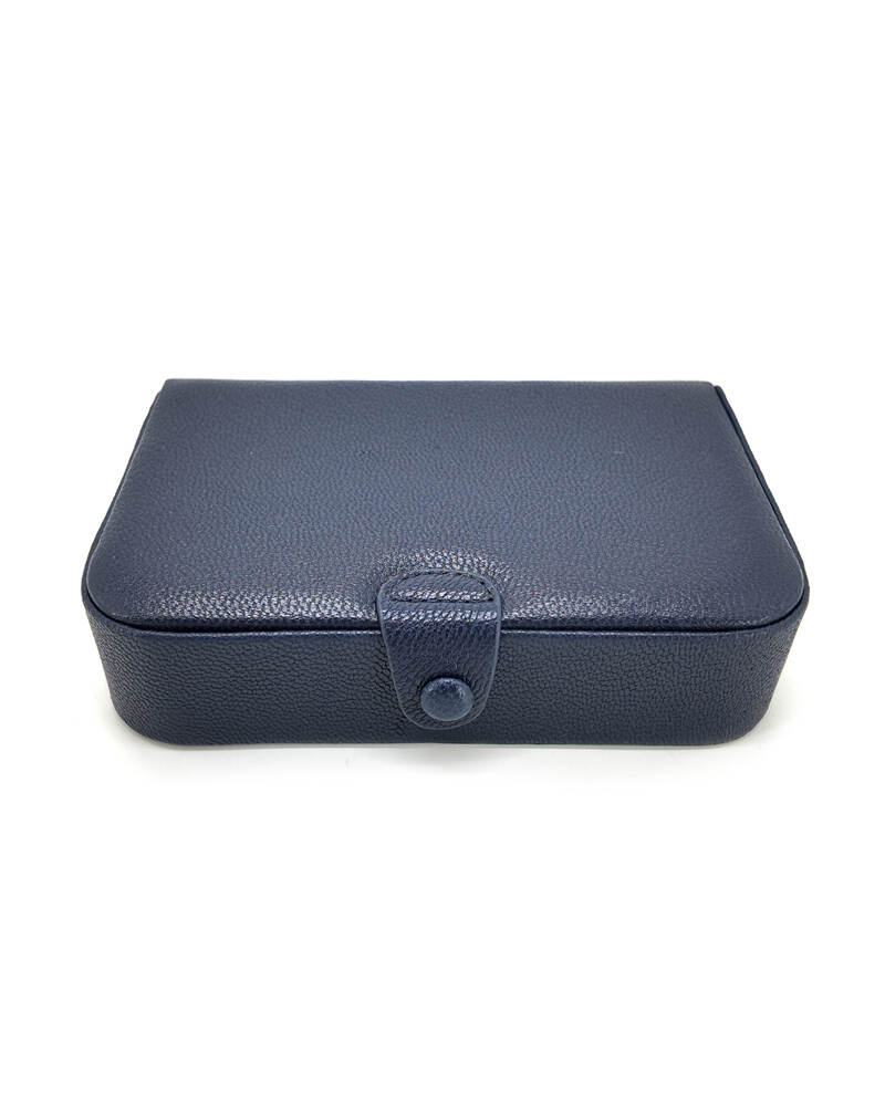 Wholesale Portable Travel Jewelry Organizer High Quality Genuine Leather Jewelry Packaging Box with Customized Logo