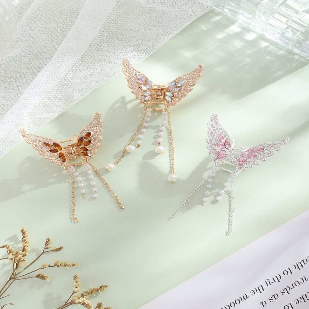 butterfly hair clips silver, big butterfly hairpin distributor, butterfly hairpin portia, flying butterfly hairpin, big butterfly hairpin oem