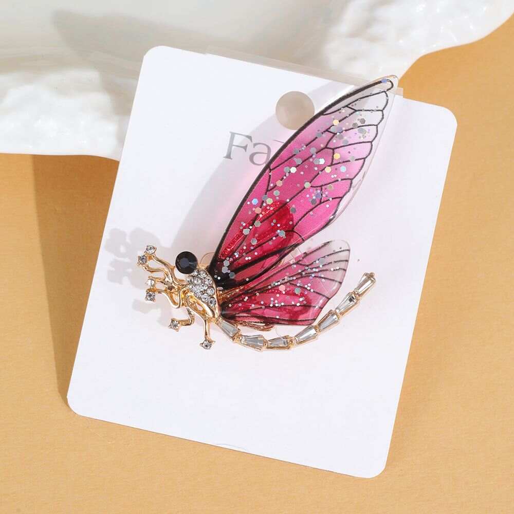 colorful butterfly brooch