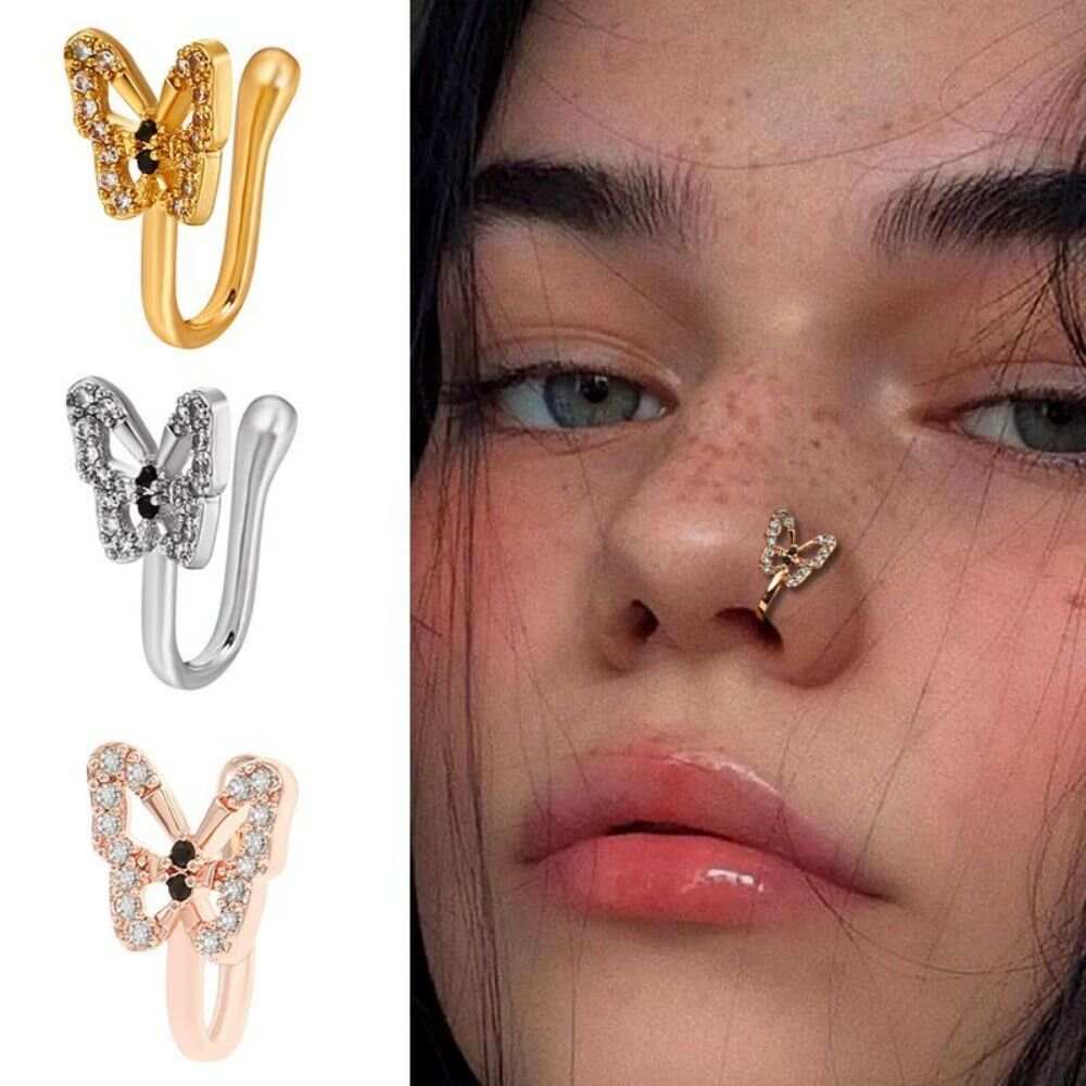 butterfly nose pin