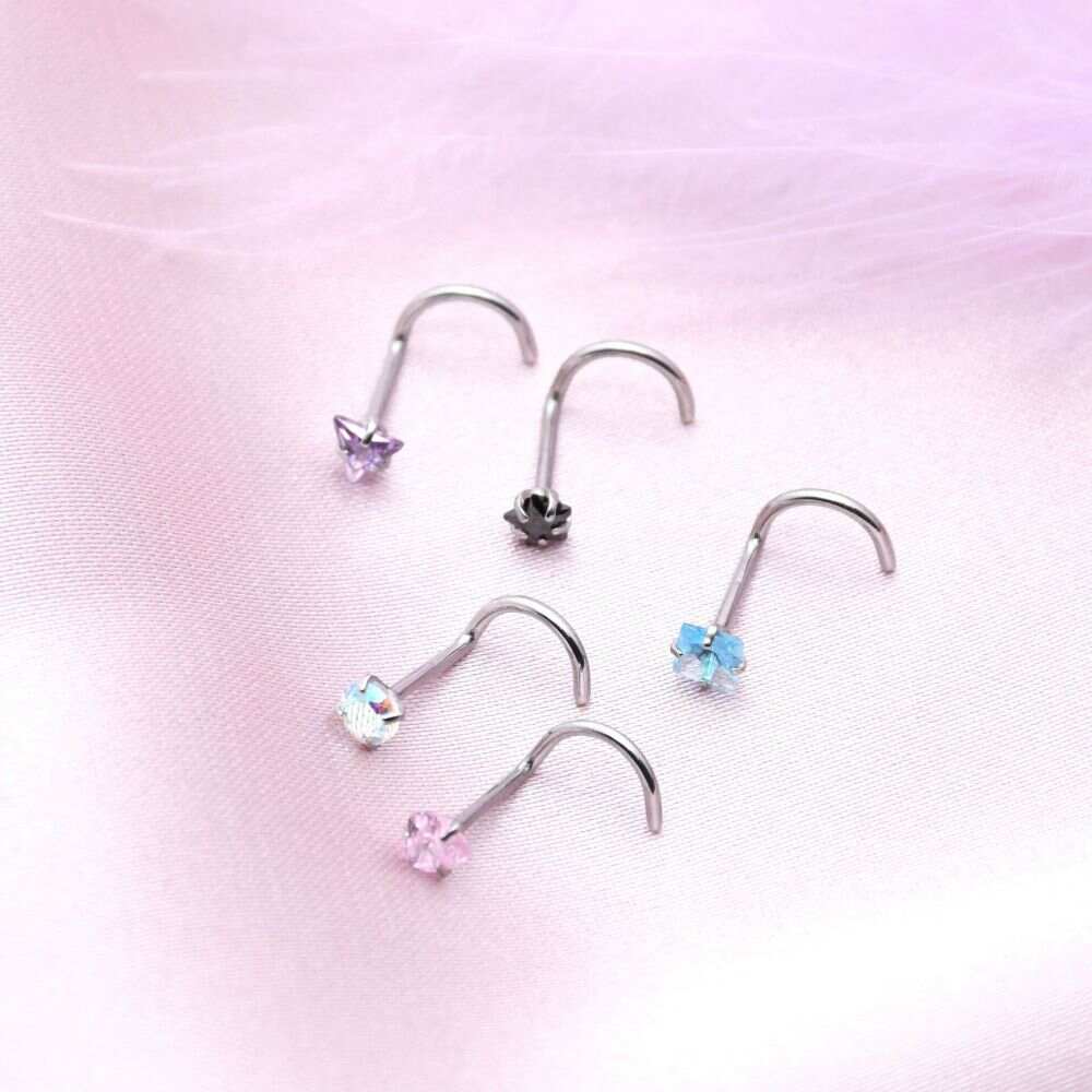 butterfly nose pin exporter, classic nose pin oem, classic nose pin odm, color diamond nose pin manufacturer