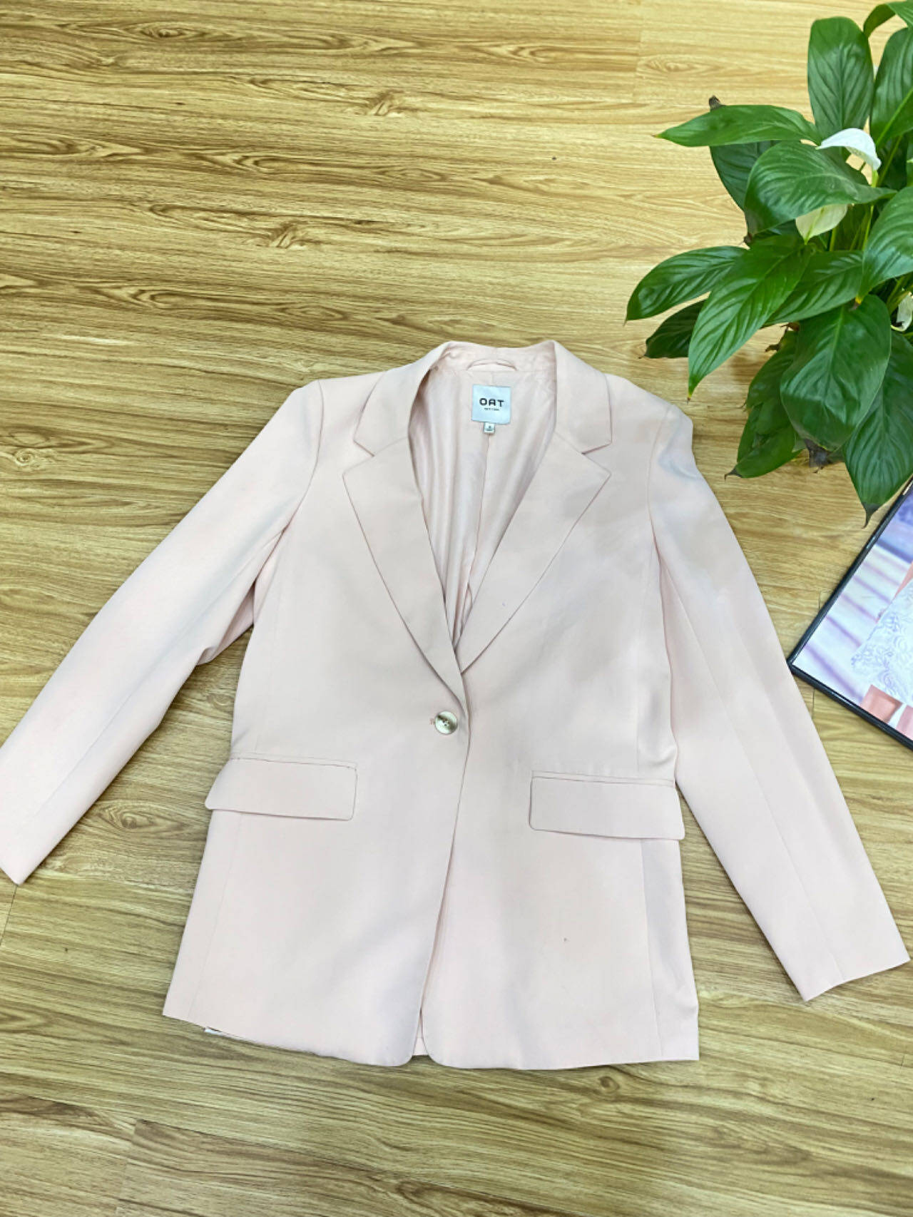 Summer women's high-quality office light colored single button slim fitting elegant long sleeved jacket suit