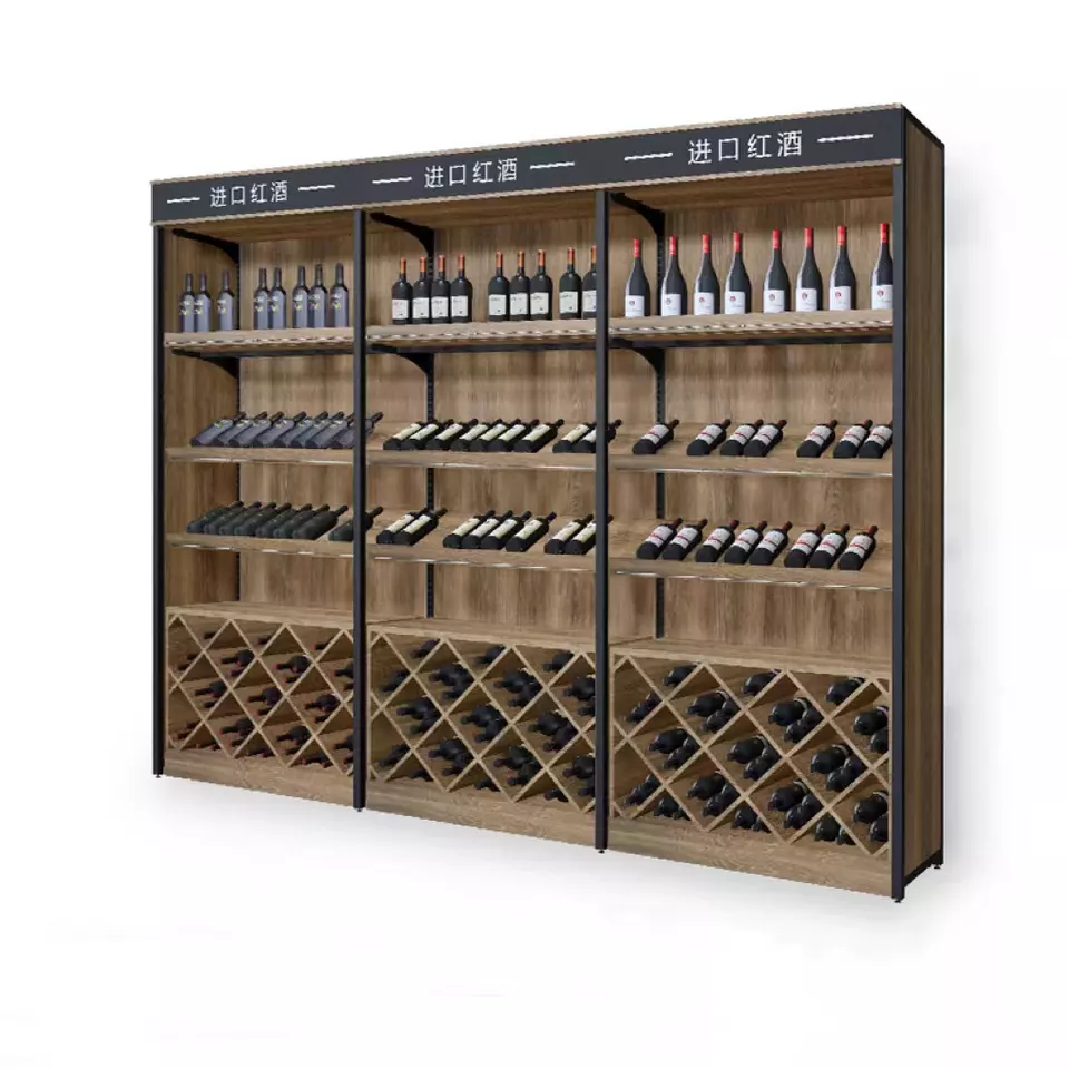 Wooden Wine Bottle Showcase