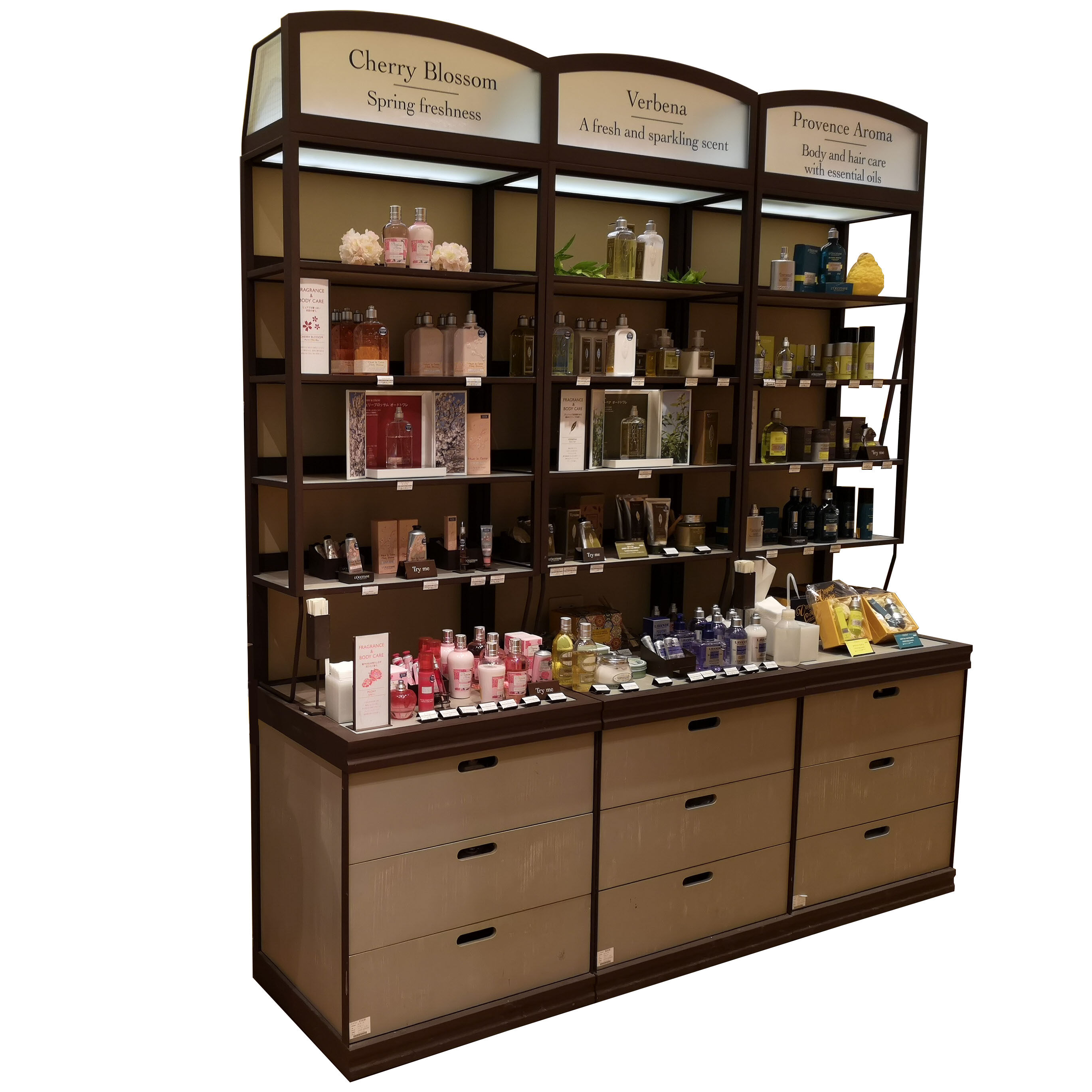 ODM customized cosmetics display counter