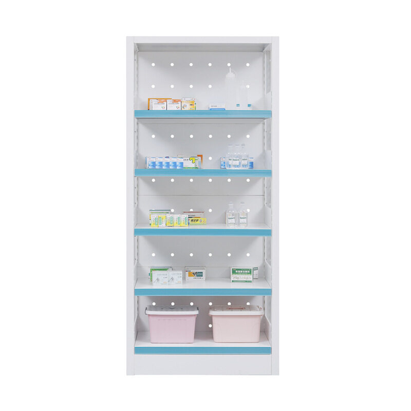 metal pharmacy shelf, white pharmacy shelves