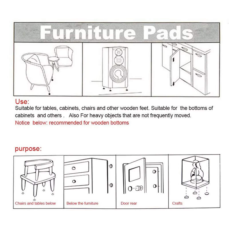 felt Sliders glides series, plastic chair glides with felt base, furniture easy glide easy moving, living room furniture glides, kitchen furniture glides, home furniture glides, office furniture glides, iron furniture glides