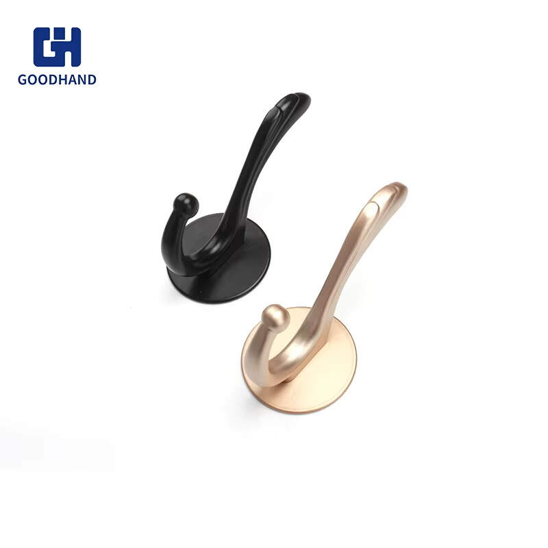 GH D03 Zinc Alloy Wall Mounted Clothes Hooks Make in China Versatile Metal Hooks for Bedroom Home Kitchen Hotel Furniture