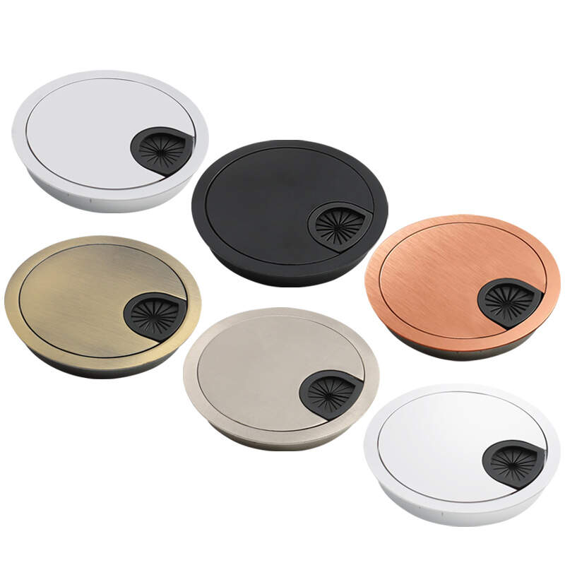 Zinc Alloy Computer Desk Metal Cable Hole Grommets Wire Cable Hole Cover Furniture Hardware