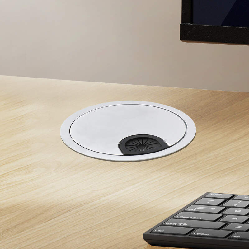 desk cable hole cover, zinc alloy grommets, zinc alloy wire cover, modern office desk grommets, home office cable hole cover