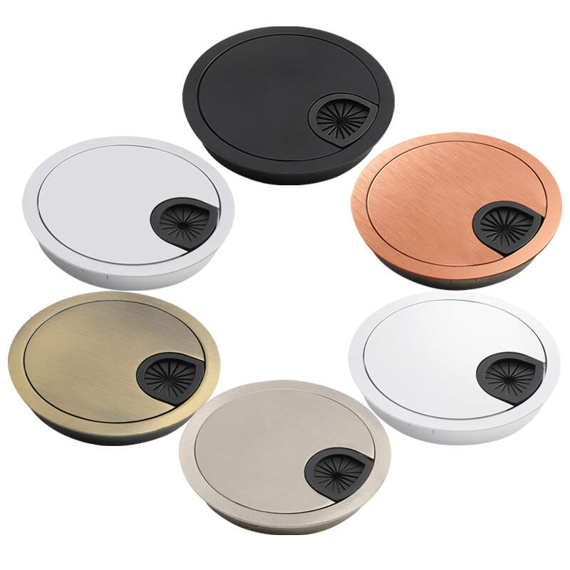 desk cable hole cover, zinc alloy grommets, zinc alloy wire cover, modern office desk grommets, home office cable hole cover