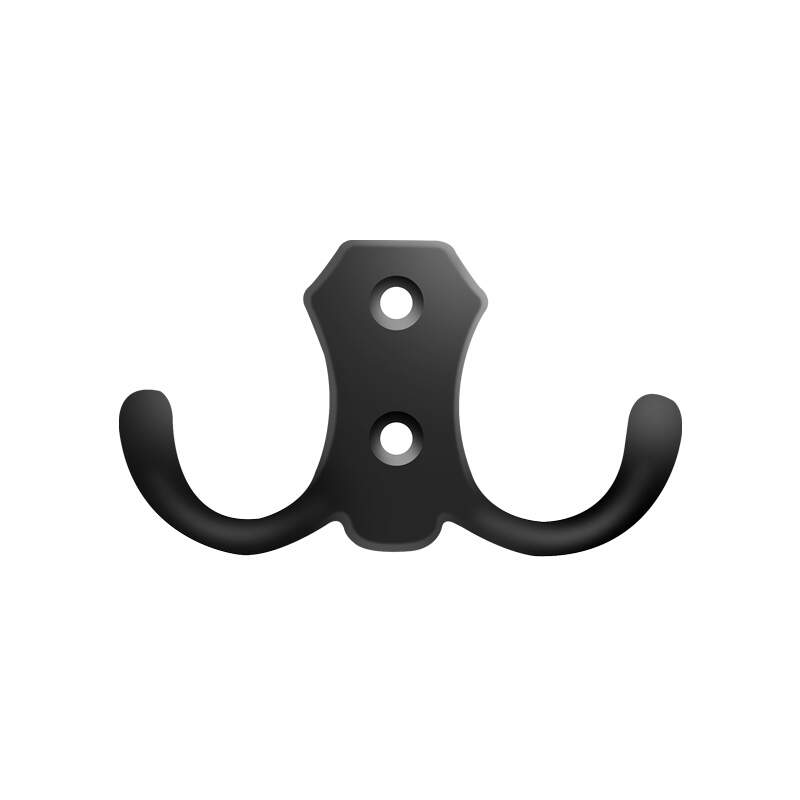 Modern Simple Furniture Hardware Zinc Alloy Coat Hook Handle with Double Hooks for Kitchen Application