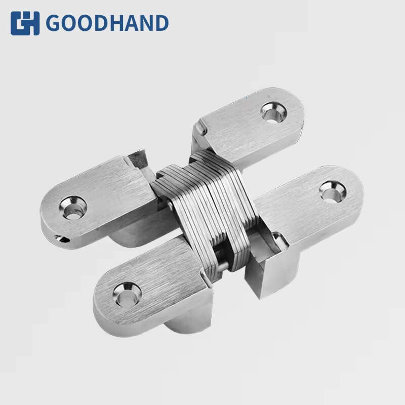 Zinc Alloy Nickel Plated Furniture Hinge Traditional Hidden Door Hinge for Kitchen Living Room Bedroom Bathroom Home Office