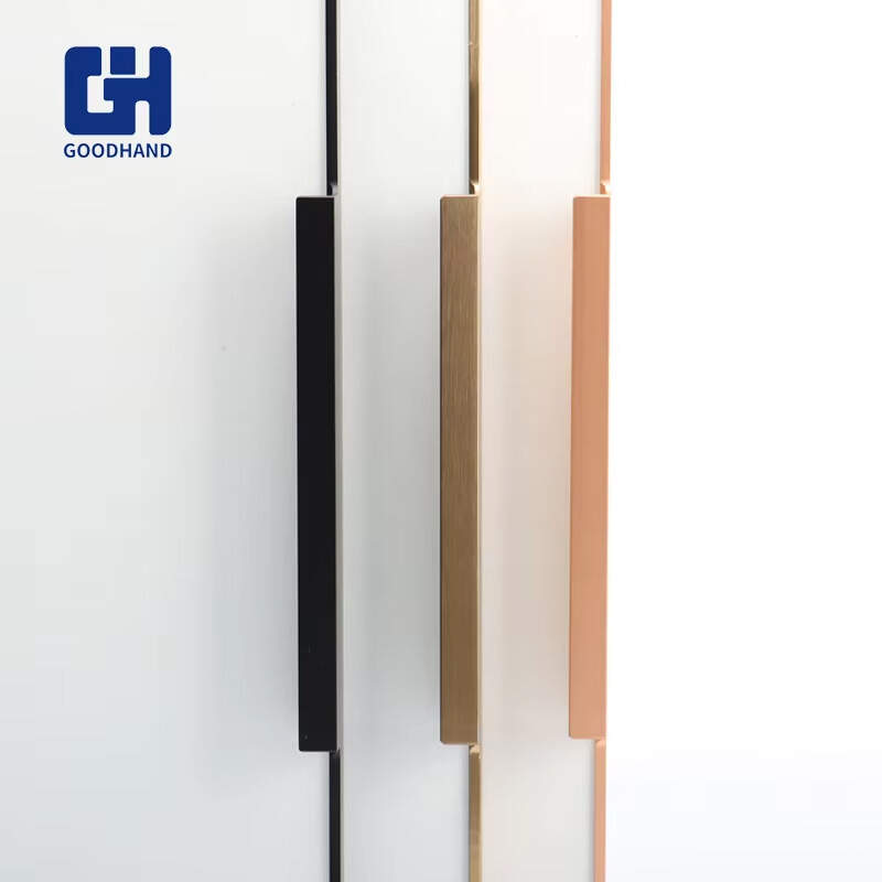 Invisible Long Cabinet Pulls Handles, Thick Cupboard Finger Edge Pull Concealed Cabinet Profile Pull Handle, Aluminum Hidden Kitchen Cabinet Handle