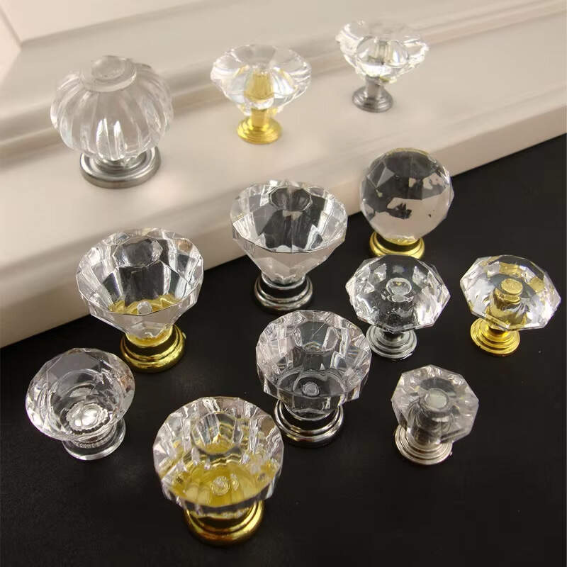 Knobs Drawer Knobs Diamond Style Kitchen Pull Cabinet Crystal Knobs Handles Dresser Knobs